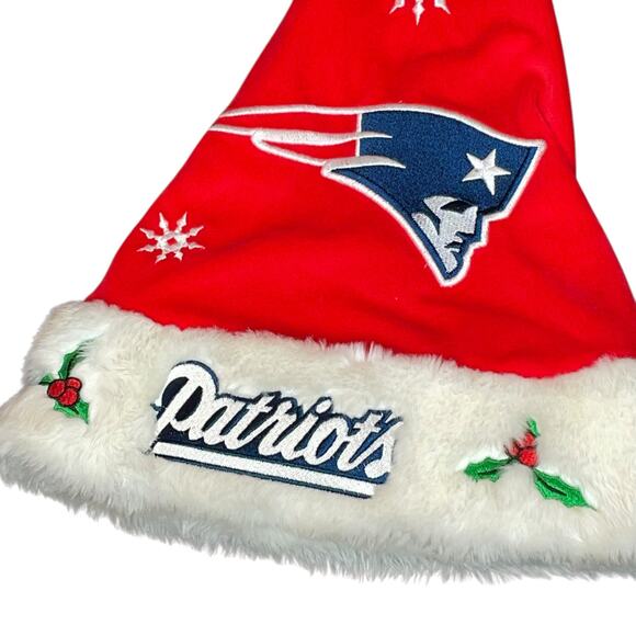 New England Patriots Santa Hat Christmas NFL Football Official Team Beans Decor - Picture 5 of 13